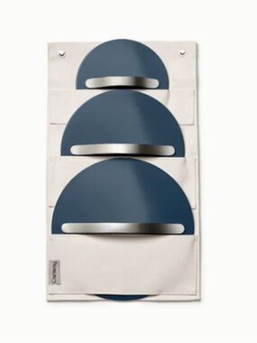 New Caraway Home pot lid Canvas Wall Organizer with unused sticky hangers